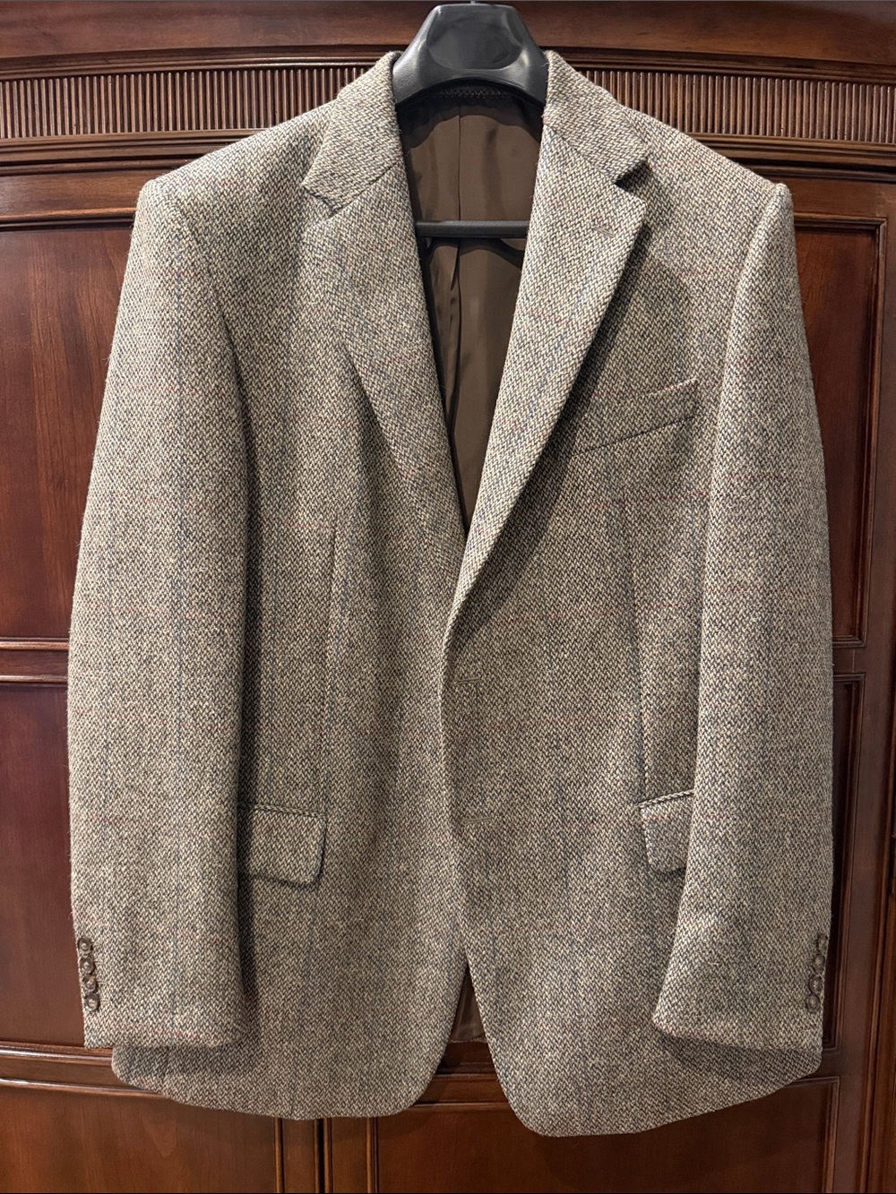 Men's Brown Tweed Sport Coat - Elegant Herringbone Blazer